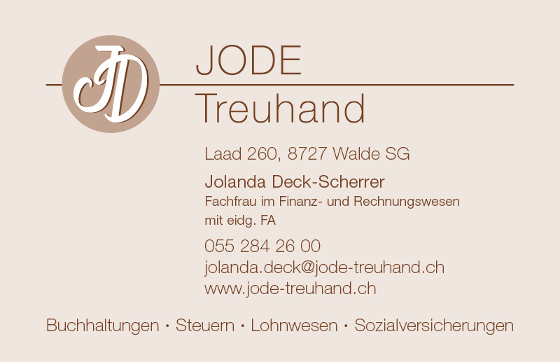 Visitenkarte JODE Treuhand